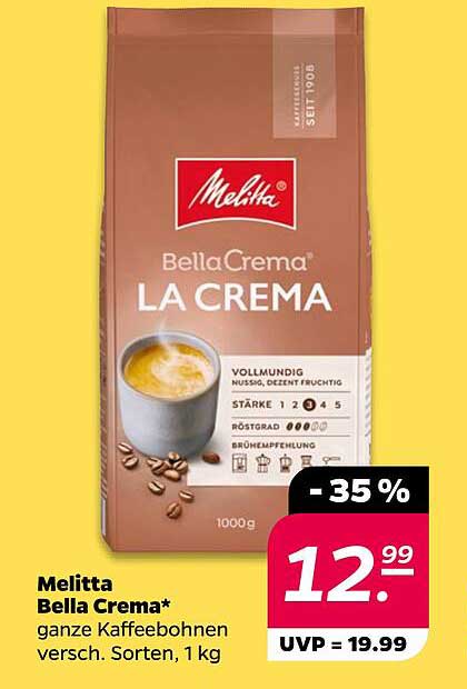 Melitta Bella Crema ganze Kaffeebohnen, 1 kg