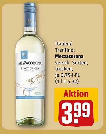 Mezzacorona Pinot Grigio - Italienischer Weißwein in Aktion