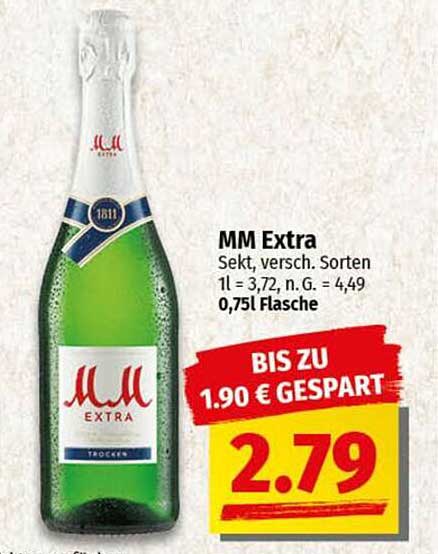 MM Extra Sekt, verschiedene Sorten - 0,75L