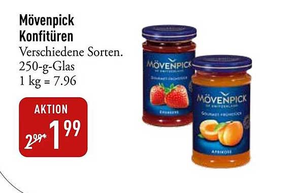 Mövenpick Konfitüren - Verschiedene Sorten