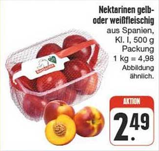 Nektarinen gelb- oder weißfleischig aus Spanien, 500 g