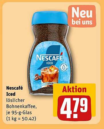 Nescafé Iced löslicher Bohnenkaffee, je 95-g-Glas