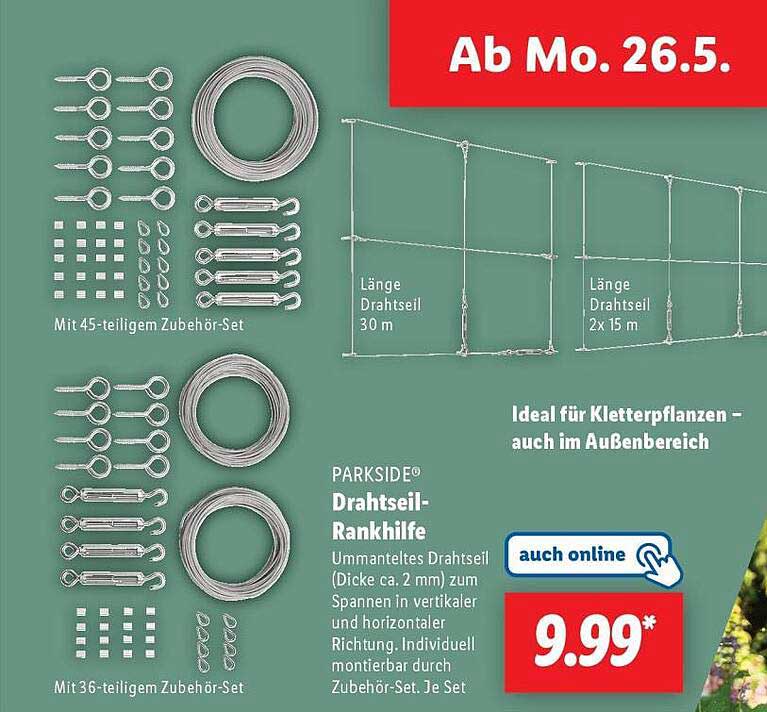 PARKSIDE® Drahtseil-Rankhilfe