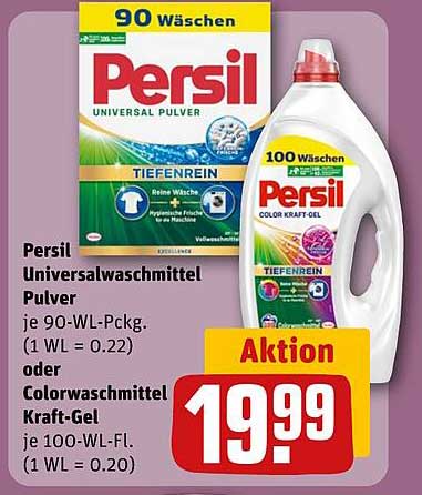 Persil Universalwaschmittel Pulver oder Colorwaschmittel Kraft-Gel