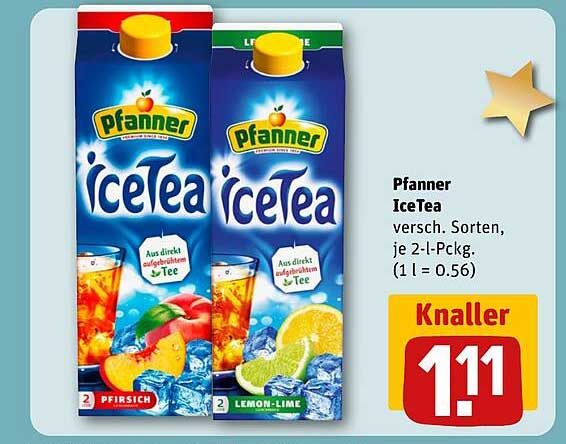 Pfanner IceTea verschiedene Sorten, je 2-L-Pckg.