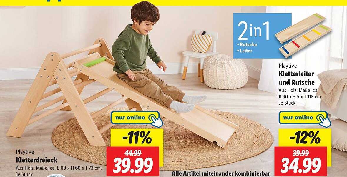 Playtive Kletterleiter und Rutsche