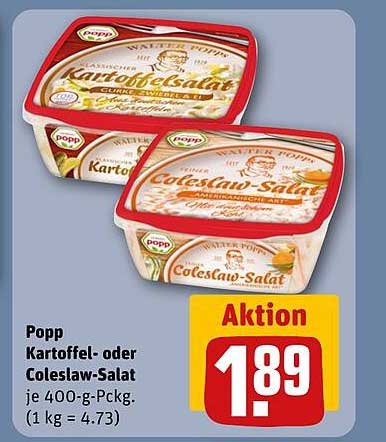 Popp Kartoffel- oder Coleslaw-Salat