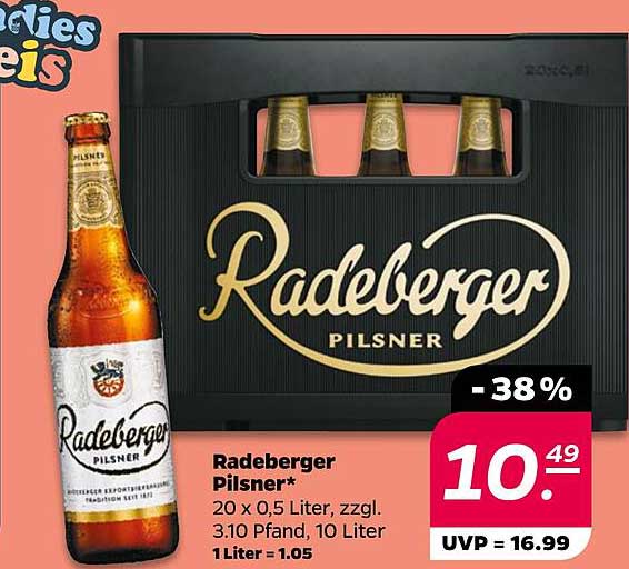 Radeberger Pilsner 20 x 0,5 Liter – Sparen Sie jetzt!