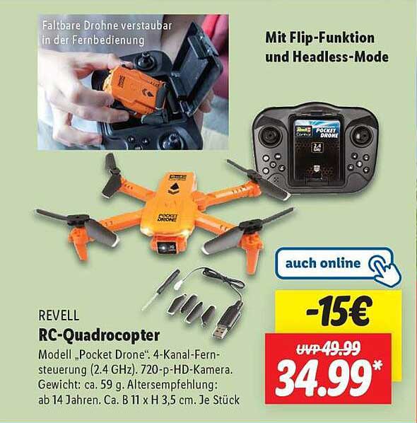 REVELL RC-Quadrocopter Modell "Pocket Drone"