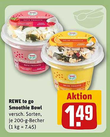 REWE to go Smoothie Bowl - verschiedene Sorten