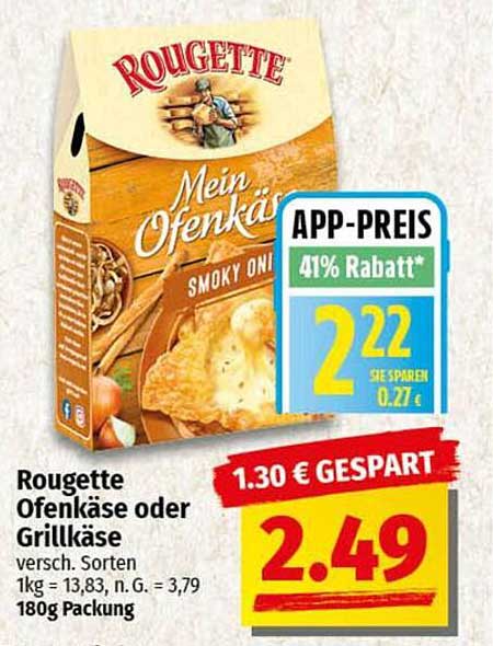 Rougette Ofenkäse oder Grillkäse 180g