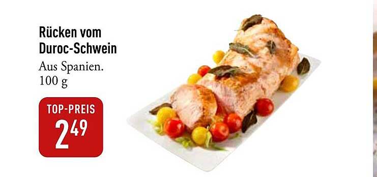 Rücken vom Duroc-Schwein - Aus Spanien, 100 g