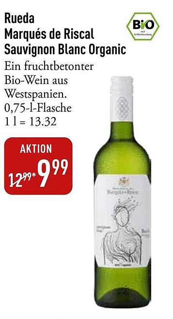 Rueda Marqués de Riscal Sauvignon Blanc Organic