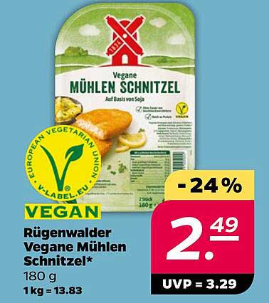 Rügenwalder Vegane Mühlen Schnitzel 180 g