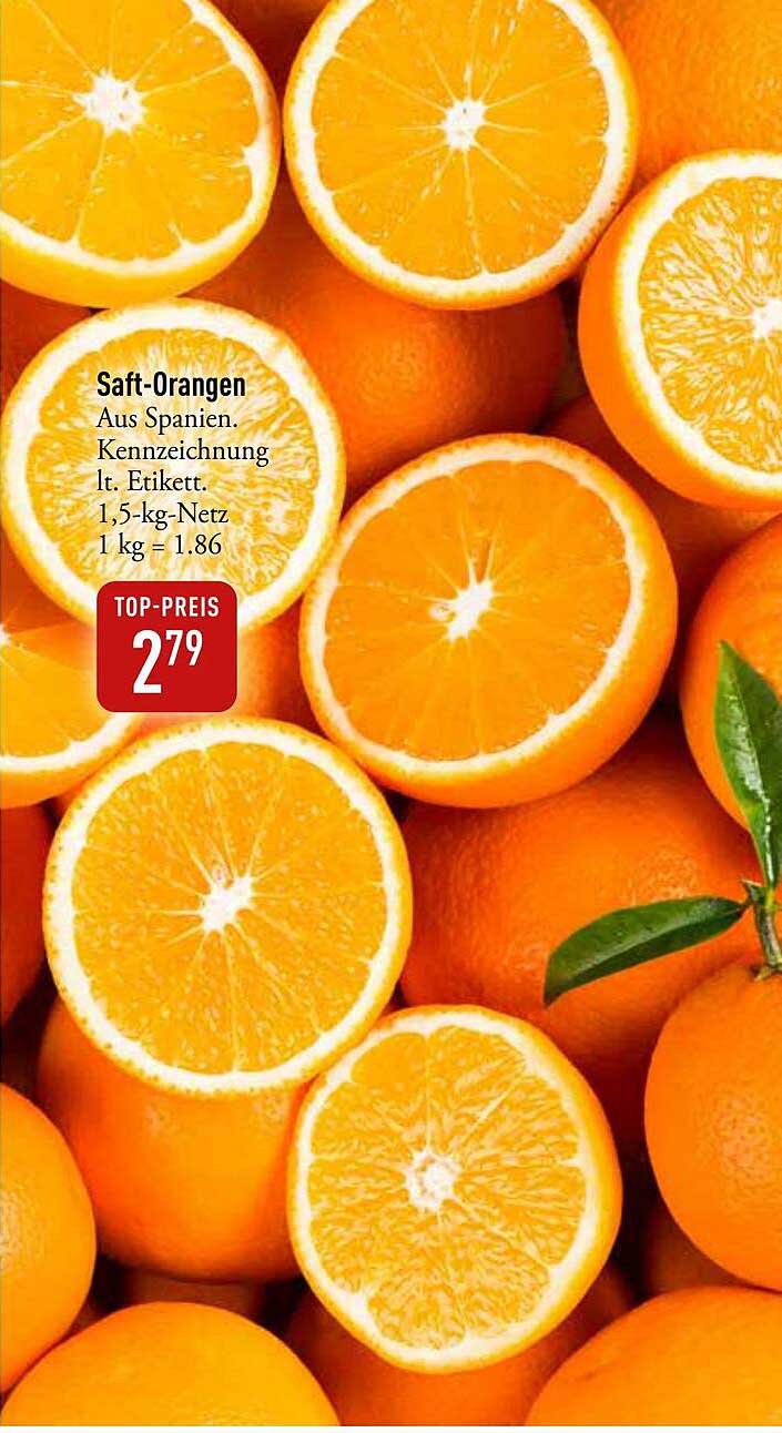 Saft-Orangen aus Spanien, 1,5-kg-Netz, TOP-PREIS 2,79 €