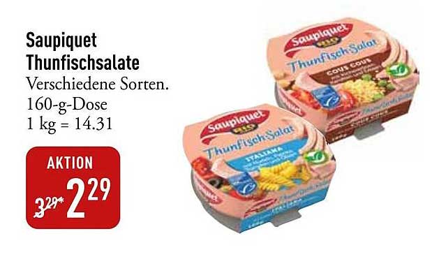 Saupiquet Thunfischsalate - verschiedene Sorten