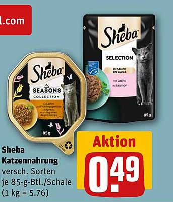 Sheba Katzennahrung verschiedene Sorten 85 g
