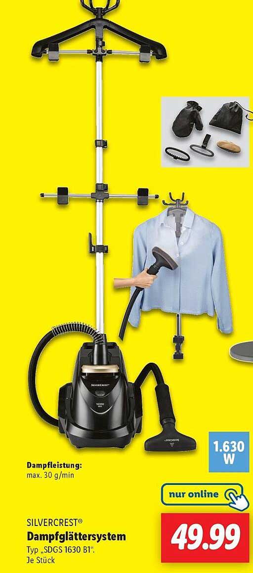 SILVERCREST® Dampfglättersystem Typ „SDGS 1630 B1“