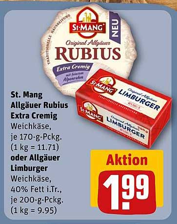 St. Mang Allgäuer Rubius Extra Cremig oder Allgäuer Limburger