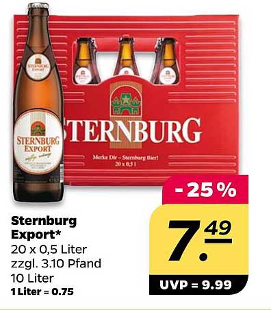 Sternburg Export 20 x 0,5 Liter