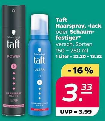 Taft Haarspray, -lack oder Schaumfestiger - verschiedenste Sorten 150 - 250 ml