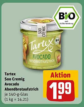 Tartex Soo Cremig Avocado Abendbrotaufstrich