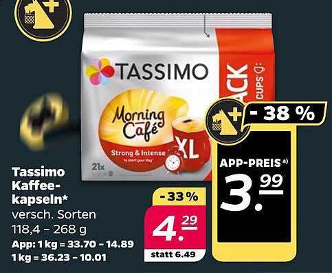 Tassimo Kaffee-Kapseln Morning Café XL - 21 Stück