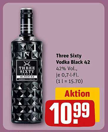 Three Sixty Vodka Black 42 (0,7 l)