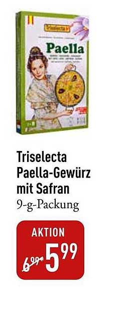 Triselecta Paella-Gewürz mit Safran 9-g-Packung