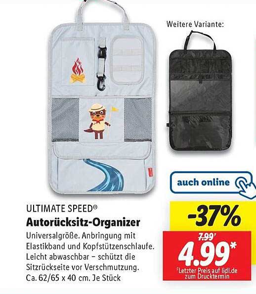ULTIMATE SPEED® Autorücksitz-Organizer