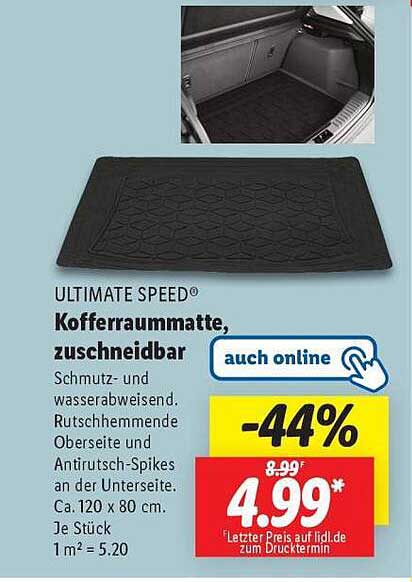 ULTIMATE SPEED® Kofferraummatte, zuschneidbar