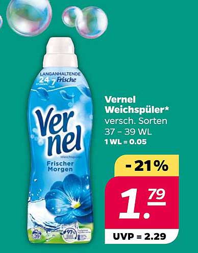 Vernel Weichspüler - Frischer Morgen (37 - 39 WL)