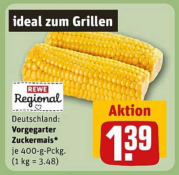 Vorgegarter Zuckermais - Ideal zum Grillen