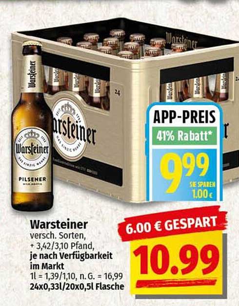 Warsteiner Pilsener – 24 Flaschen im Kasten