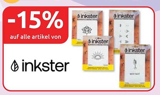 -15% auf alle Artikel von Inkster