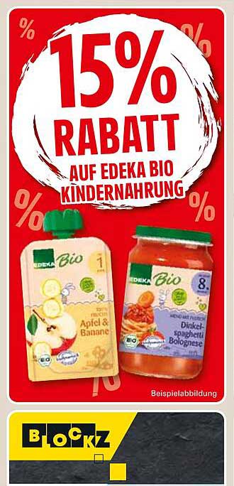 15 % Rabatt auf EDEKA Bio Babynahrung