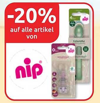 -20% auf alle Artikel von nip