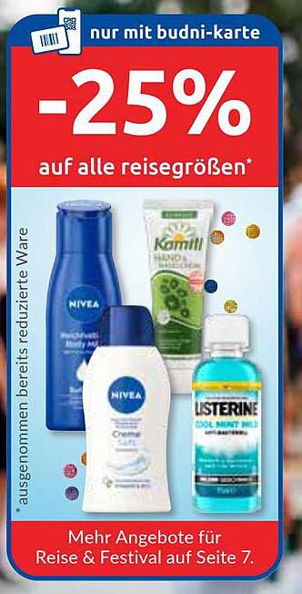 -25% auf alle Reisegrößen bei Budni