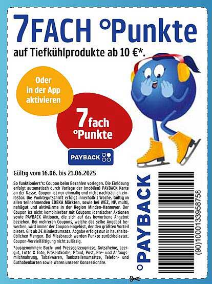 7FACH Punkte auf Tiefkühlprodukte ab 10 €
