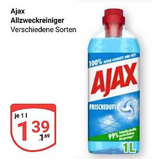 Ajax Allzweckreiniger verschiedene Sorten