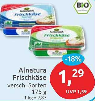 Alnatura Frischkäse - Verschiedene Sorten 175 g