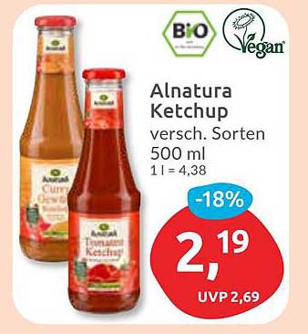 Alnatura Ketchup verschiedene Sorten 500 ml