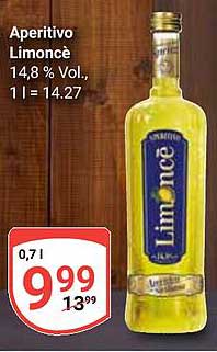Aperitivo Limoncè 0,7 l - Jetzt zum Sonderpreis!