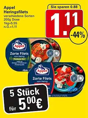 Appel Heringsfilets - Zarte Filets vom Hering in verschiedenen Sorten