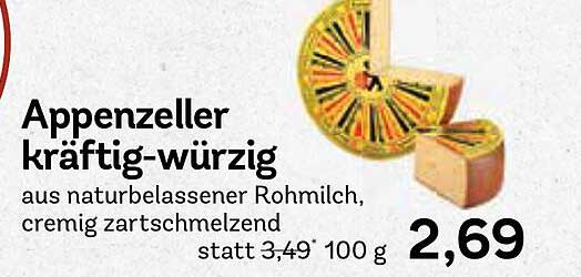 Appenzeller kräftig-würzig aus naturbelassener Rohmilch