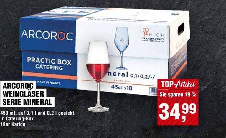 ARCOROC Weingläser Serie Mineral - 18er Karton