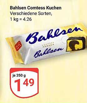 Bahlsen Comtess Kuchen - verschiedene Sorten