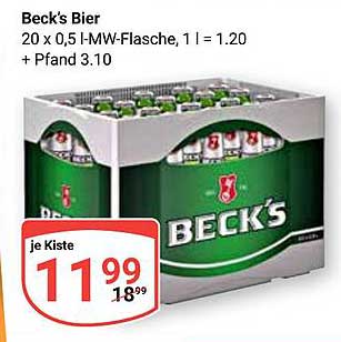 Beck's Bier 20er Kiste