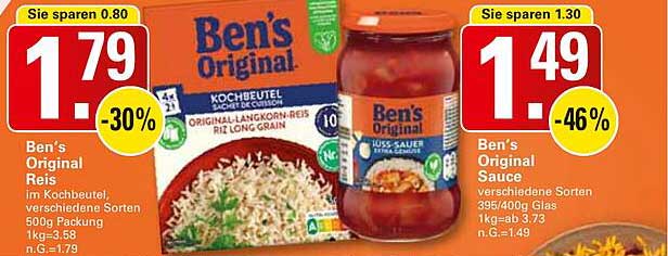 Ben's Original Reis und Sauce