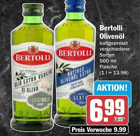 Bertolli Olivenöl 500 ml Flasche, kaltgepresst, verschiedene Sorten